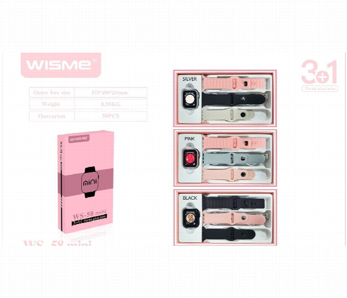 WISME WS-58 3+1 Mini Smart Watch - الصورة 2