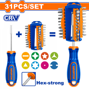 WSS8431 - طقم 31 قطعة مفك مع رؤوس شد نوع CR-V من