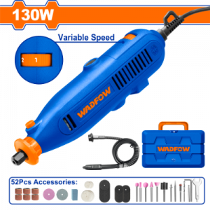 WRY1D131 - جلخ محوري متسارع 130 واط 3.2 مم +اكسسوارات ضمن حقيبة بلاستيك