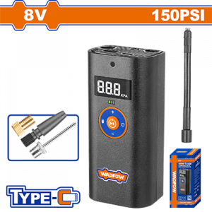 WAAM572ضاغط هواء بطارية 8 فولت TYPE-C