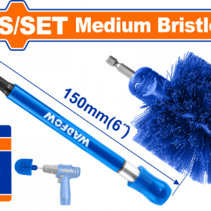 WND2404  مجموعة فرشاة تنظيف زرقاء خشنة قاسية شكل كوب مع تطويلة حديث صناعي