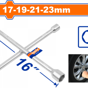 WTH8316 - مفتاح جنط 16 انش مع 4 رؤوس 1/2 انش قياس 17-19-21-23 صناعي