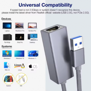 TPOWER USB 3.0 TO GIGABIT ETHERNET ADAPTER
