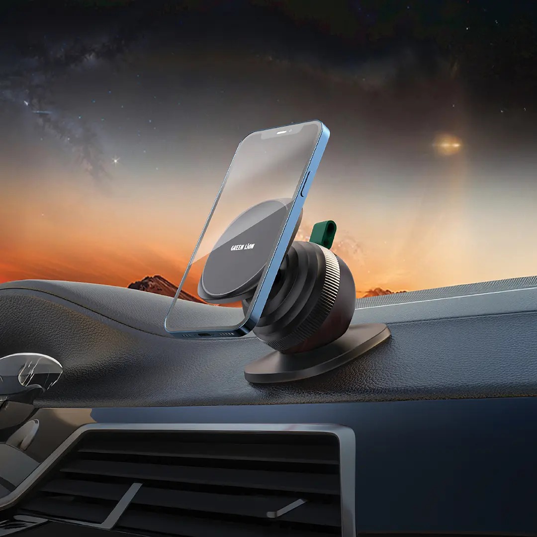 Green Lion Snail Mount Car Phone Holder