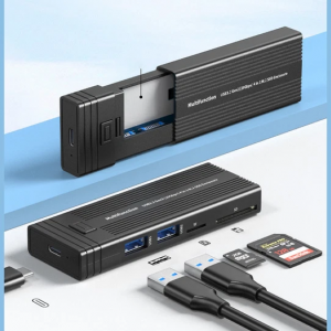 TPOWER M.2 SSD USB 3.0 BOX + USB HUB + CARD READER
