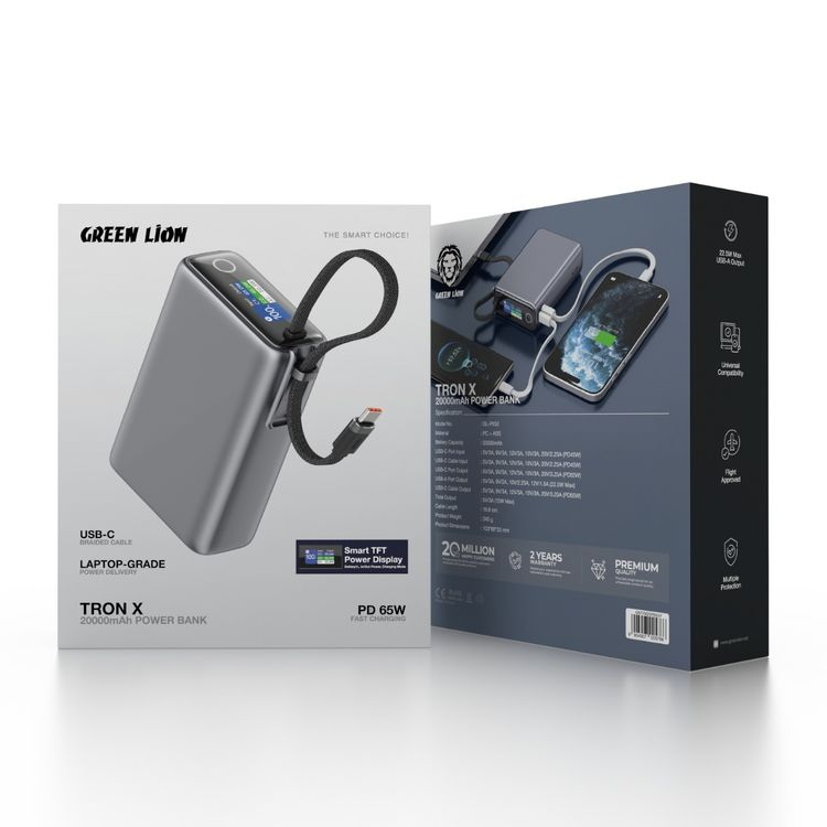 Green Lion Tron X Power Bank 25000mAh PD 100W - الصورة 3