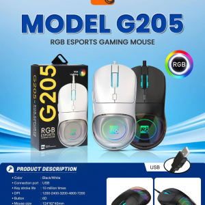 R8 G205 Wired ESPORTS RGB Gaming Mouse