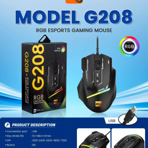 R8 G208 Wired ESPORTS RGB Gaming Mouse