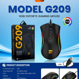 R8 G209 Wired ESPORTS RGB Gaming Mouse