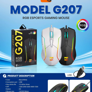 R8 G207 Wired ESPORTS RGB Gaming Mouse
