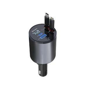 Green Lion 4 In 1 Car Charger With Retractable Cable شاحن سيارة