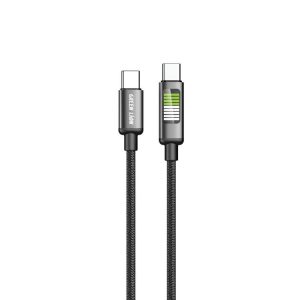 Green Lion LED Braided Cable USB-C to USB-C