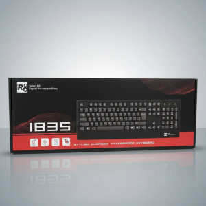 R8 1835 Stylish Busines Waterproof USB Wired keyboard