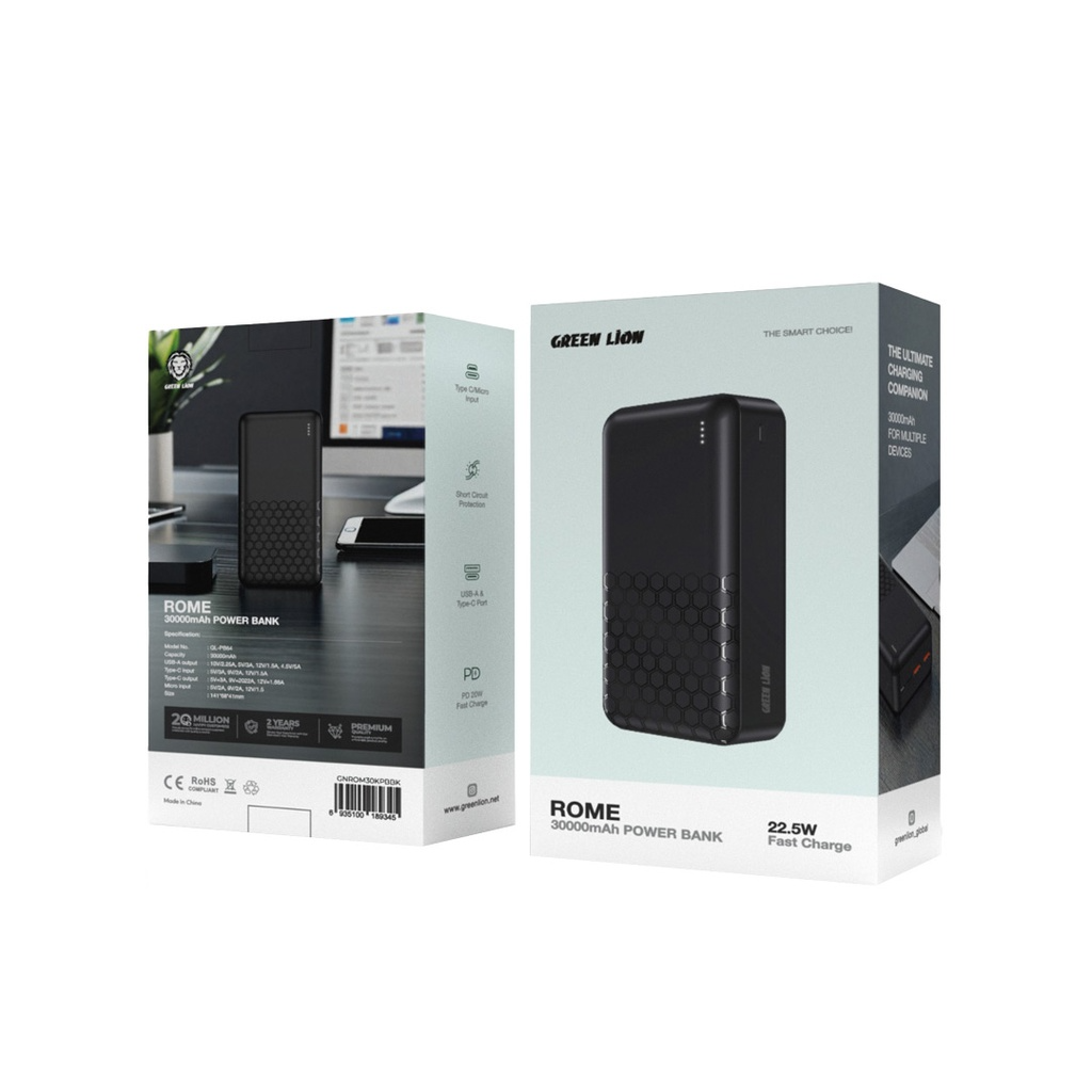 Green Lion Rome 30000mAh Power Bank - الصورة 2