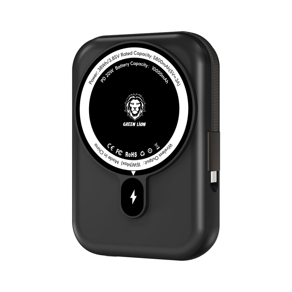 Green Lion 10000mAh Monaco MagSafe Power Bank / GL-PBK1 - الصورة 4