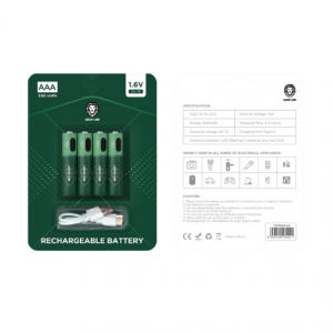 Green Lion 1.6V 500MWH Rechargeable Battery AAA