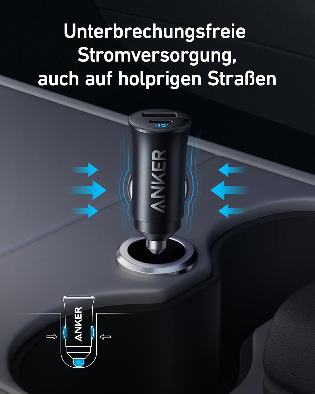 Anker 30W 2-Port USB-C Car Charger with Power IQ 3.0 - الصورة 2