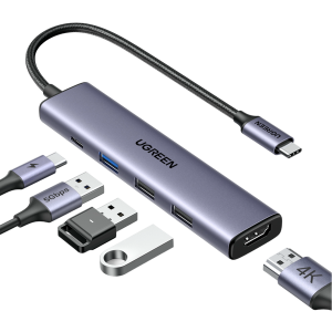 UGREEN 5 in1 USB-C Hub, 100W PD, 4K 30Hz HDMI CM511