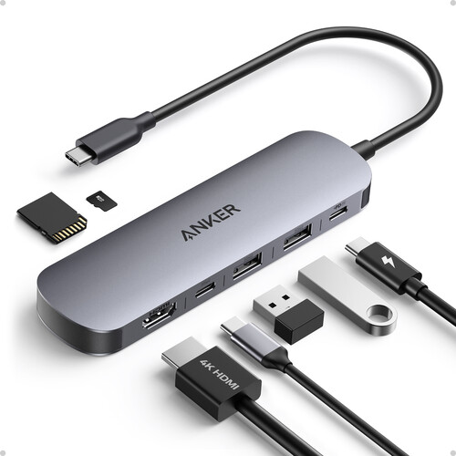 Anker Nano USB Type-C Hub 7 in-1, 4K HDMI