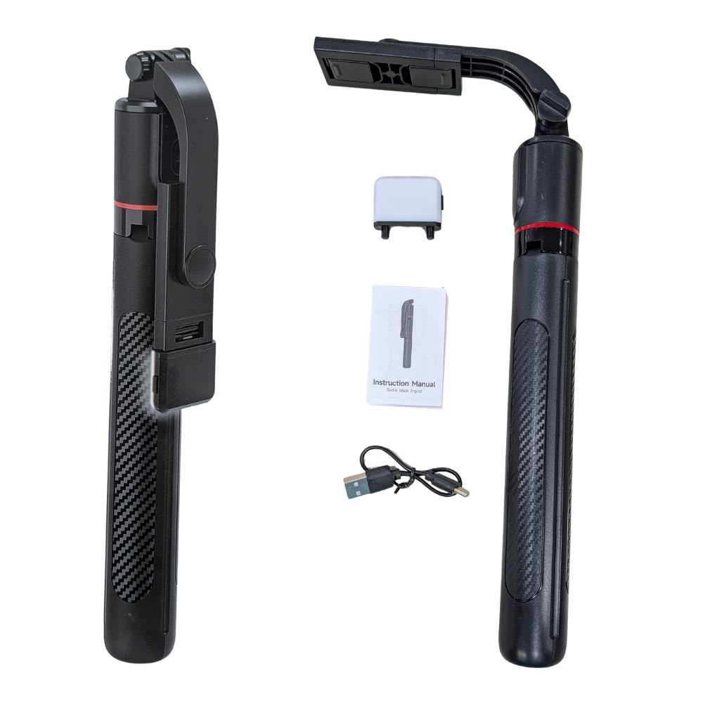 X17D Phone Tripod Stand Selfie Sticks +FLASH - الصورة 2