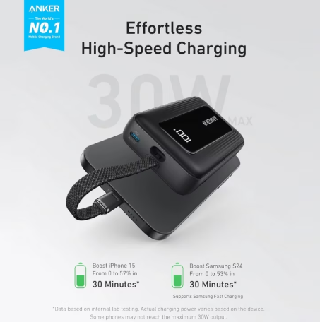 Anker Zolo Powerbank 10000mAh 30W Power Bank - الصورة 3