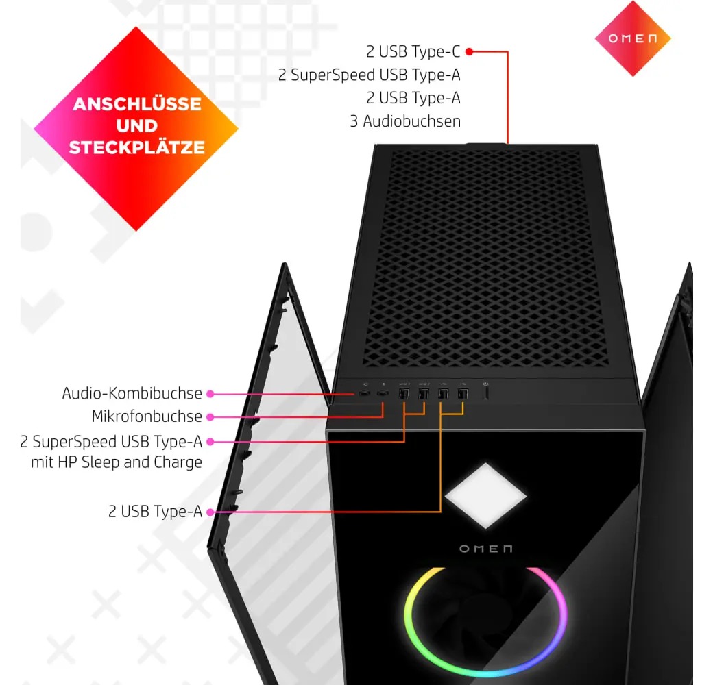 HP Omen 45L GT22-2002ng Gaming Desktop - الصورة 2