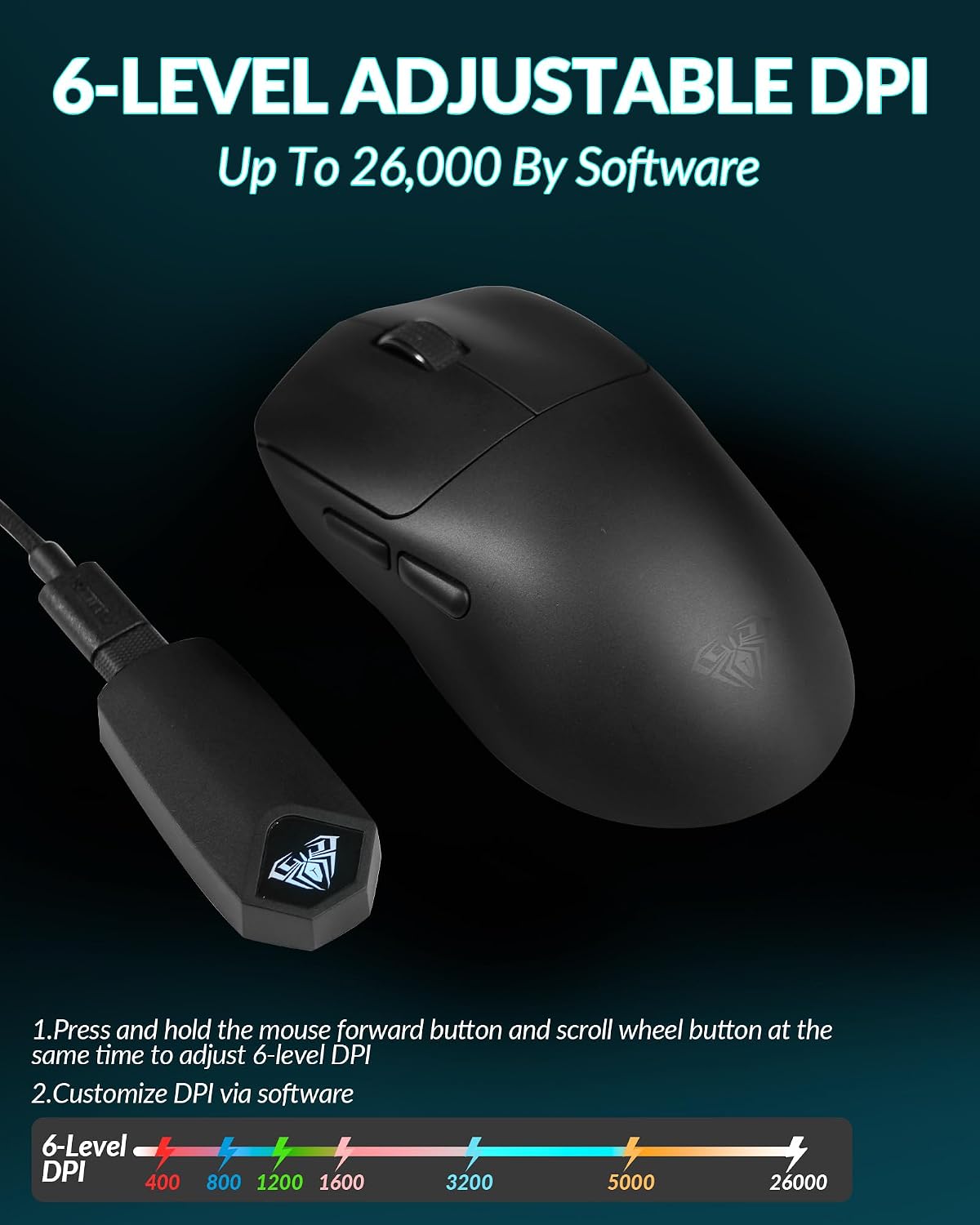 AULA SC800 Wireless Mouse - الصورة 2
